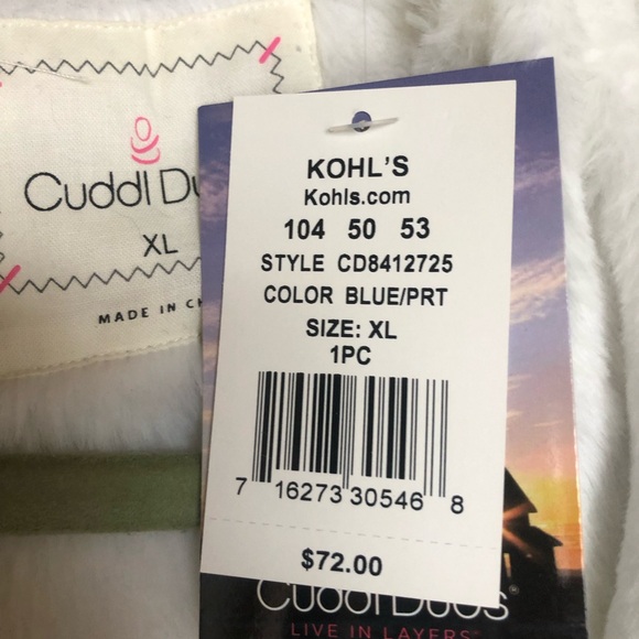 NWT Cuddl Duds soft, warm, lush, luxurious bath robe XL - Picture 5 of 9